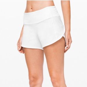 Lululemon white speed shorts size 4